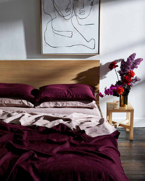 Fog 100% Flax Linen Pillowcases (Set of Two)