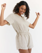 Load image into Gallery viewer, 100% French Flax Linen T-Shirt in Oatmeal