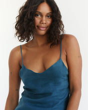 Load image into Gallery viewer, 100% French Flax Linen Slip in Petrol