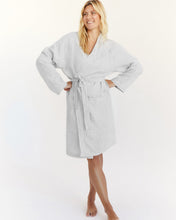 Load image into Gallery viewer, 100% French Flax Linen Classic Robe in Pinstripe