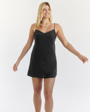 Load image into Gallery viewer, 100% French Flax Linen Slip in Charcoal