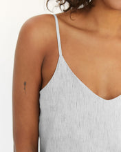 Load image into Gallery viewer, 100% French Flax Linen Midi Dress in Pinstripe