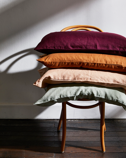 Fog 100% Flax Linen Pillowcases (Set of Two)