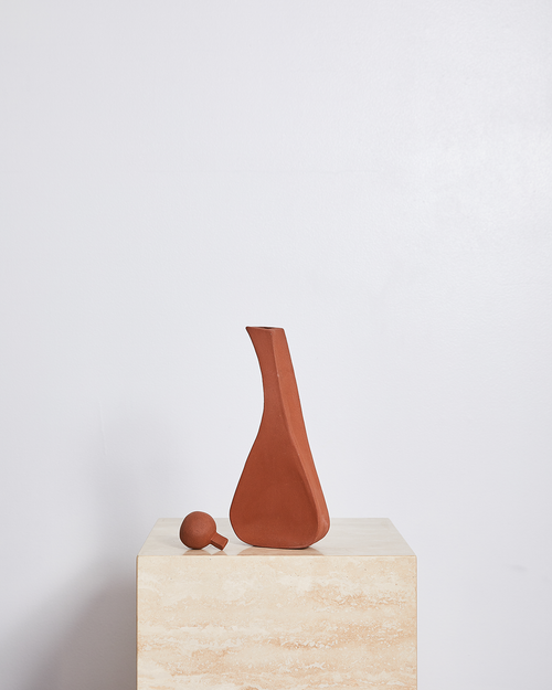 100% Linen Waffle Hand and Face Towel in Rust