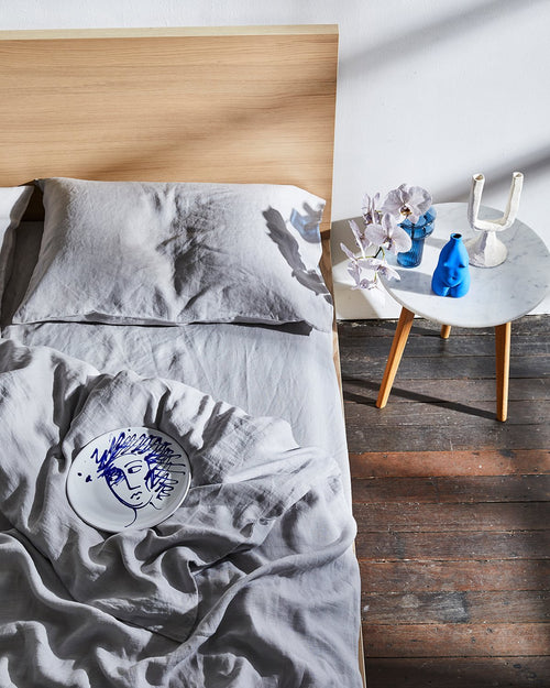 100% French Flax Linen Classic Robe in Turmeric