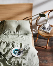 Load image into Gallery viewer, Sage 100% Flax Linen Fitted Sheet