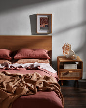 Load image into Gallery viewer, Terracotta 100% French Flax Linen Throw