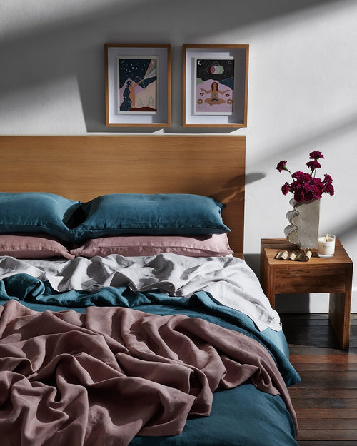 Lavender 100% French Flax Linen Throw