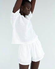 Load image into Gallery viewer, 100% French Flax Linen Shorts in White