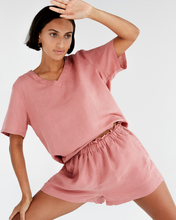 Load image into Gallery viewer, 100% French Flax Linen T-Shirt in Pink Clay
