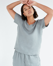 Load image into Gallery viewer, 100% French Flax Linen Shorts in Mineral