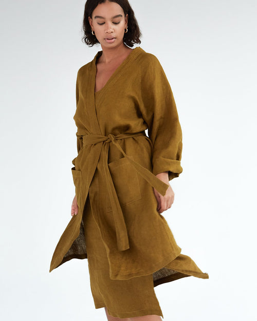 100% French Flax Linen Shorts in Charcoal