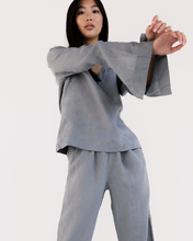 Load image into Gallery viewer, 100% French Flax Linen Top in Mineral
