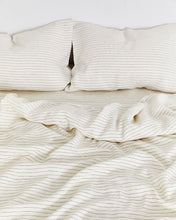 Load image into Gallery viewer, Stripe 100% Flax Linen Pillowcases (Set of Two)