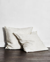 Load image into Gallery viewer, Stripe 100% Flax Linen European Pillowcases (Set of Two)
