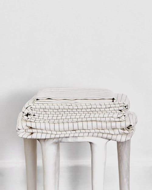 Stripe 100% Flax Linen Sheet Set