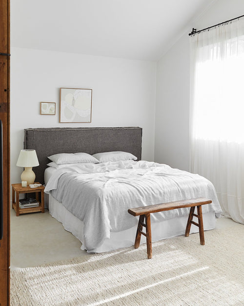 Pinstripe 100% Flax Linen Duvet Cover