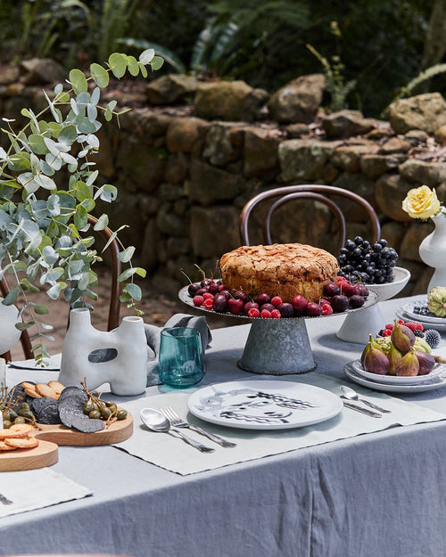 100% Linen Tablecloth in Mineral