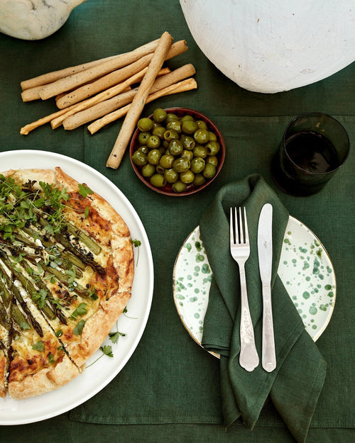 100% Linen Napkins in Olive (Set of Four)