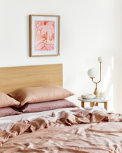 Load image into Gallery viewer, Pink Clay 100% Flax Linen Sheet Set