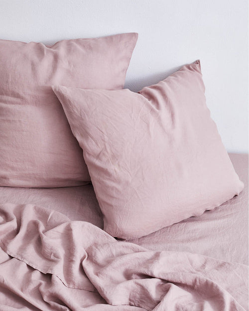 Lavender 100% Flax Linen European Pillowcases (Set of Two)