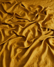 Load image into Gallery viewer, Turmeric 100% Flax Linen Flat Sheet