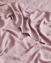 Load image into Gallery viewer, Lavender 100% Flax Linen Flat Sheet