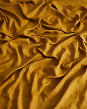 Load image into Gallery viewer, Turmeric 100% Flax Linen Fitted Sheet