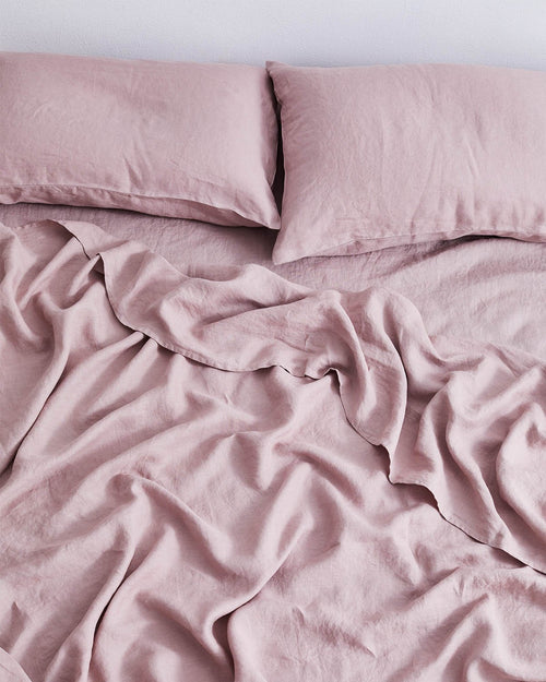 Lavender 100% Flax Linen Flat Sheet
