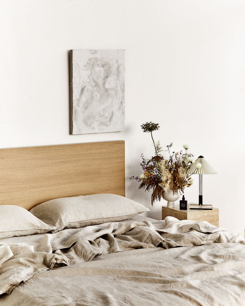 Charcoal 100% French Flax Linen Throw