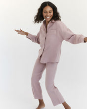Load image into Gallery viewer, 100% Linen Long Sleeve Shirt in Lavender