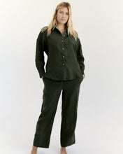 Load image into Gallery viewer, 100% French Flax Linen Pants in Olive