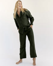 Load image into Gallery viewer, 100% French Flax Linen Pants in Olive