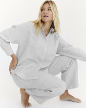 Load image into Gallery viewer, 100% French Flax Linen Pants in Pinstripe