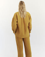 Load image into Gallery viewer, 100% Linen Long Sleeve Shirt in Turmeric