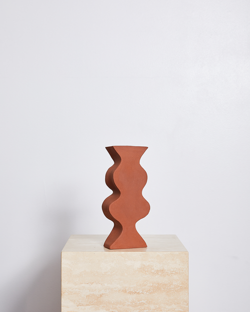 100% Linen Waffle Hand and Face Towel in Rust