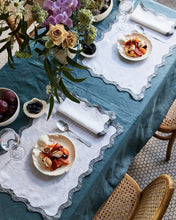 Load image into Gallery viewer, 100% Linen Tablecloth in Petrol
