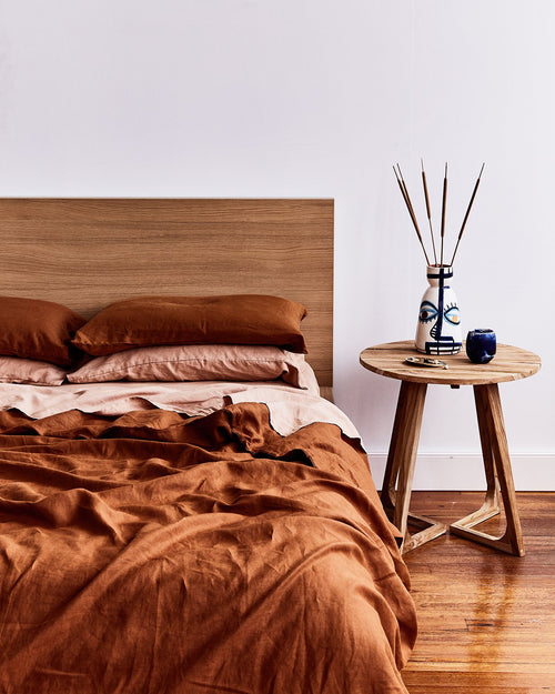 100% French Flax Linen Slip in Olive