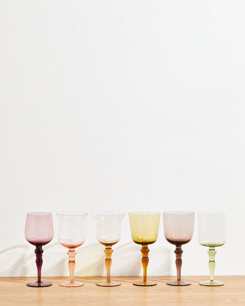 Bitossi Home Wine Glasses in Amber/Pink (Set of 6)