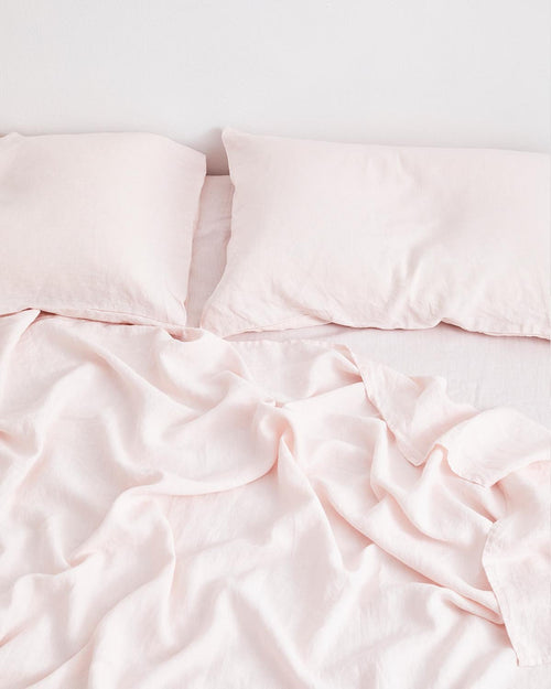 Rosewater 100% Flax Linen Fitted Sheet