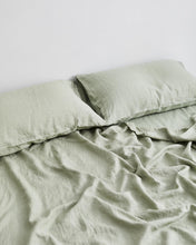 Load image into Gallery viewer, Sage 100% Flax Linen Fitted Sheet