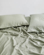 Load image into Gallery viewer, Sage 100% Flax Linen Fitted Sheet