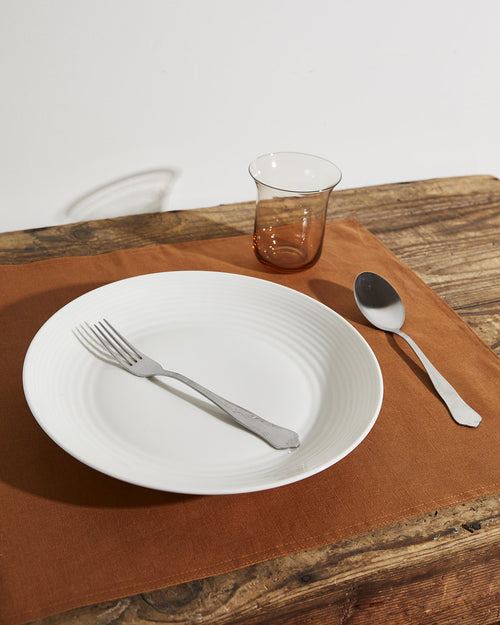 100% Linen Placemats in Rust (Set of Four)
