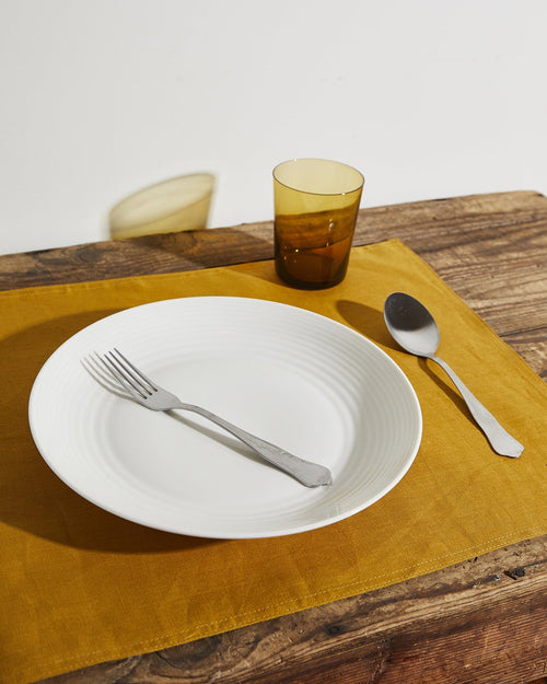 100% Linen Placemats in Turmeric (Set of Four)