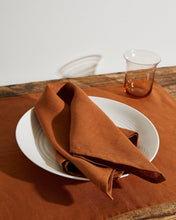 Load image into Gallery viewer, 100% Linen Napkins in Rust (Set of Four)