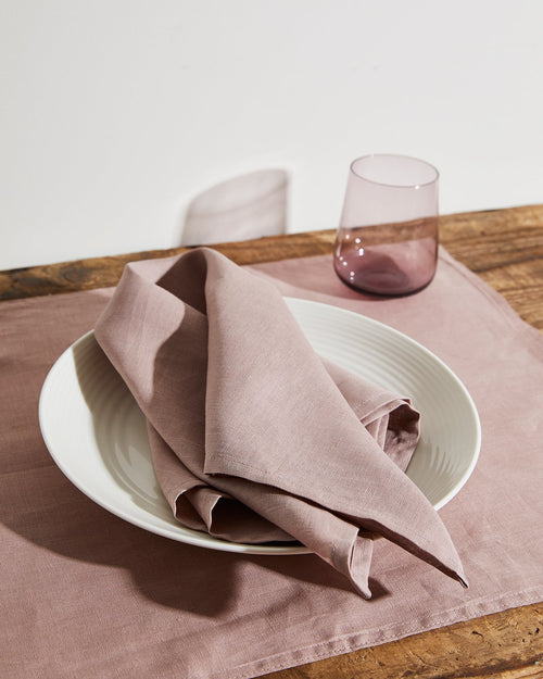 100% Linen Napkins in Lavender (Set of Four)