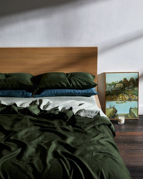 100% French Flax Linen Slip in Olive