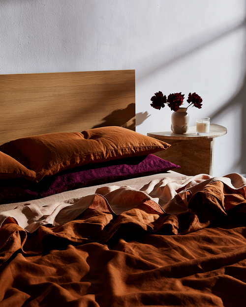 100% French Flax Linen Slip in Olive