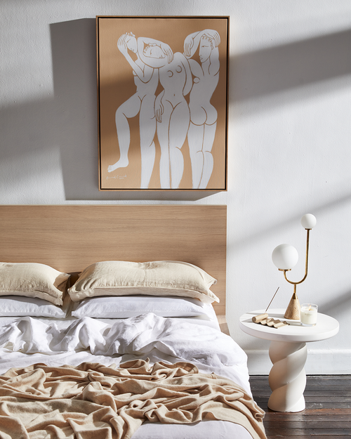 Pink Clay 100% Flax Linen Sheet Set