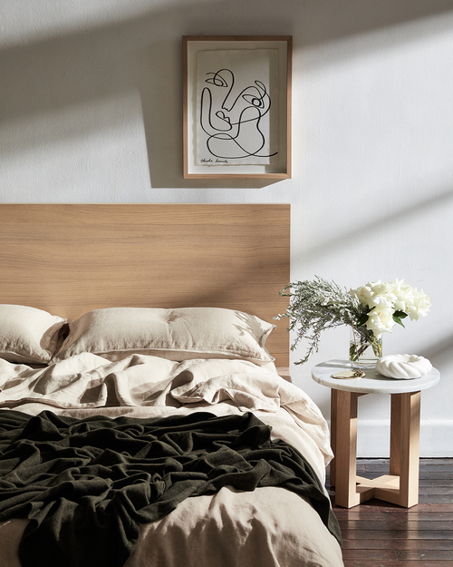 Pink Clay 100% Flax Linen Sheet Set